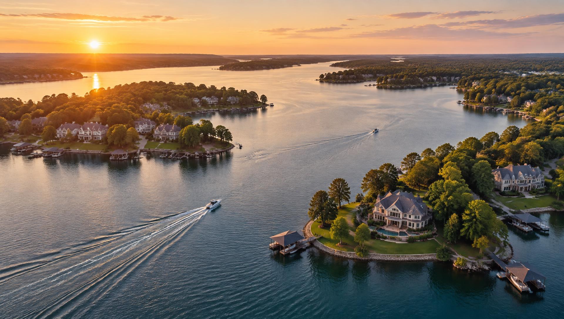 Lake Norman coves from above